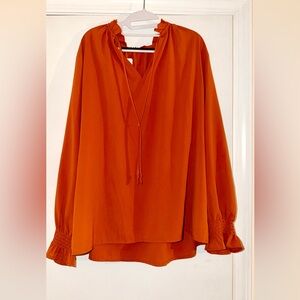 Women's Orange Blouse (Plus Size)